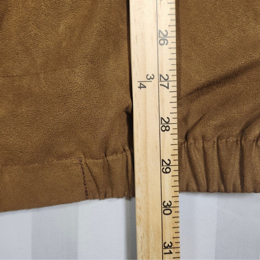 Cutter & Buck Mens Faux Suede Bomber Golf Jacket Tan Brown Full Zip XXL - Picture 6 of 11